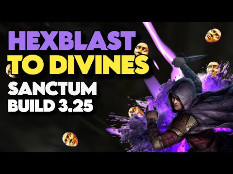 BEST Sanctum Farmer to PRINT DIVINES//Hexblast Build Guide//Path of Exile 3.25