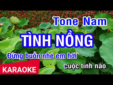 KARAOKE Tình Nồng Tone Nam | Nhan KTV