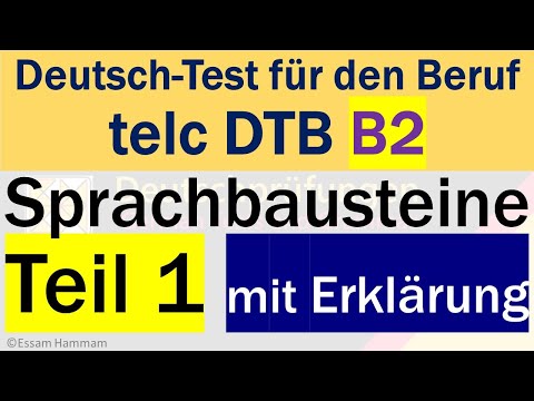 DTB B2 | Deutsch-Test für den Beruf B2 | Sprachbausteine Teil 1