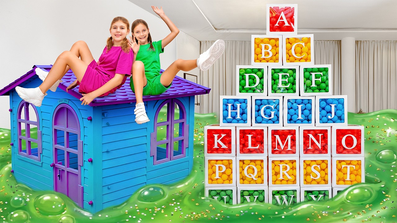 Kids Search for Missing Letters and Build an ABC Playhouse