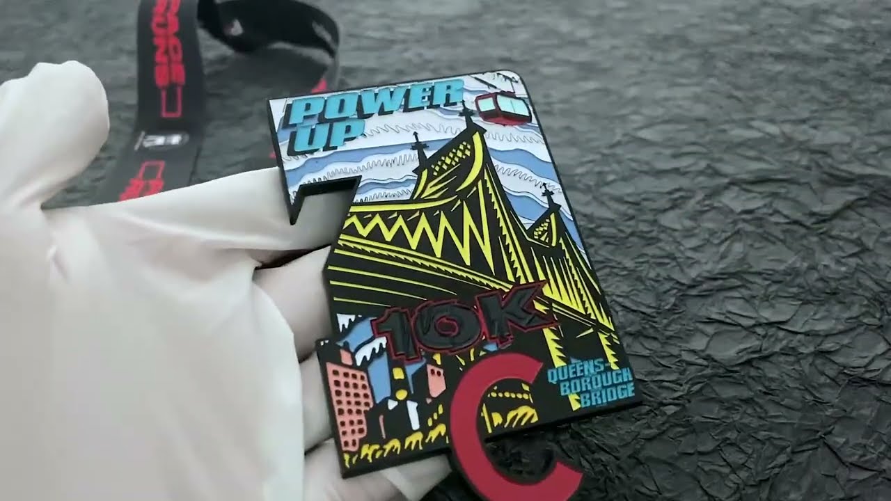 1161 - Power Challenge 10K Ironman Trithlon Black Enamel Medal