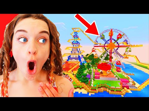 Norris Nuts Gaming - WHO BUILDS THE BEST THEME PARK? Minecraft Gaming w/ The Norris Nuts