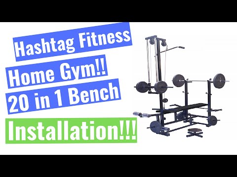 HASHTAG FITNESS Home Gym Combo 20 in 1 Bench with 80 kg Weight Home Gym & Fitness kit Installation!!
