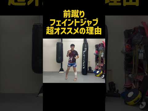 前蹴りのフェイントでジャブを打つことができると、圧倒的にヒットを取りやすい