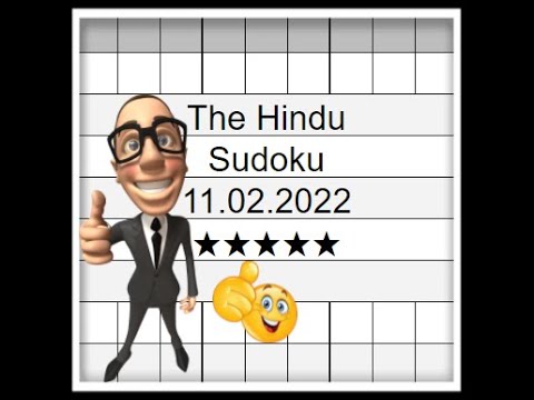 🔴🔊How to Solve The Hindu Sudoku 5 Star | Step by Step Solution | 11.02.2022| Difficulty Level  ⭐⭐⭐⭐⭐