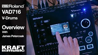 Video thumbnail for Roland VAD716 V-Drums Kit - Overview with James Petercsak by Kraft Music