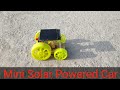 How To Make Mini Solar Panel Car Easy Using Dc Motor And Mini Solar Panel