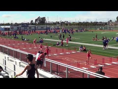JVG 100mH vs Troy 3-14-18 - Los Alamitos Girls