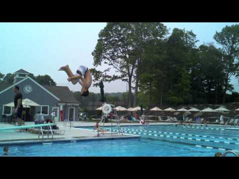 diving board double front flip (fail) Video