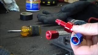 How to install AN fittings on Braided stainless Fuel line