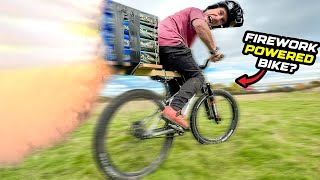 CAN HUGE FIREWORKS PROPEL A MOUNTAIN BIKER? - CRAZIEST MTB MODIFICATION!