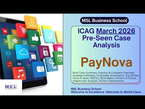 ICAG March 2026 Pre-Seen (PayNova) Analysis || MSL Business School