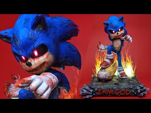 How to Make Movie Sonic.EXE with Sound and Light Effects | Arduino | Polymer Clay