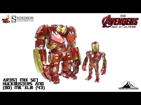 Hot Toys Artist Mix HULKBUSTER and (Battle Damaged) Mark XLIII (43) Video Review