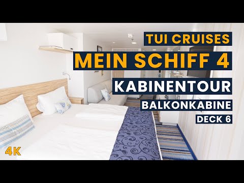 TUI Cruises | Mein Schiff 4 | Kabinentour | Balkonkabine | Deck 6