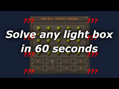 Solve light box puzzles in under a minute - Master clue tutorial OSRS