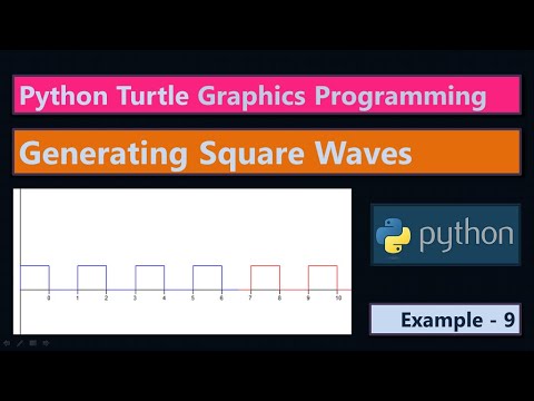Generating Square Waves Python Turtle Graphics Program Example 9 Learn Python Turtle Programming