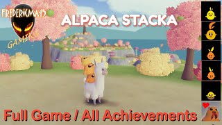 ALPACA STACKA Full Game Walkthrough / All Achievements (Free Game on Steam)