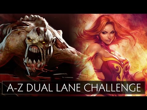 Dota 2 A-Z Dual Lane Challenge - Lifestealer and Lina
