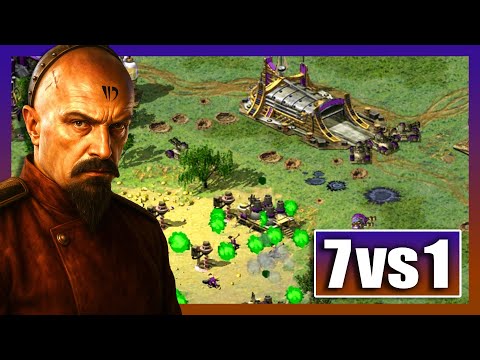 Red Alert 2 | Intense Play With Yuri | (7 vs 1 + Superweapons)