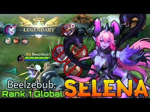 Roamer Selena Legendary Gameplay - Top 1 Global Selena by Beelzebub. - Mobile Legends