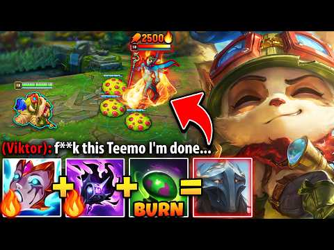 I made Viktor rage quit with my Burn Teemo build... (THIS IS CYBER BULLYING)