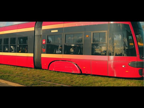 Poland, Łódź, tram 10B ride from Rondo Inwalidów to Rokicińska-Gogola + walk to Dworzec kolejowy