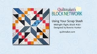 Using Your Scrap Stash: Bonnie Hunter Midnight Flight Quilt Block