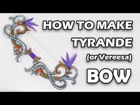Ironfeather longbow tutorial DIY - How to make Night elf bow from World of Warcraft