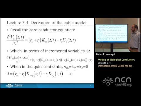 nanoHUB-U Bioelectricity L3.4: Biological Conductors - Derivation of the Cable Model