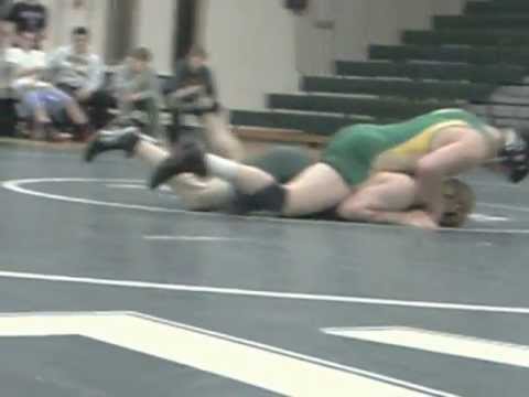 Noah Owens (Manchester Central) pins Pat Sands (Bishop Guertin).AVI