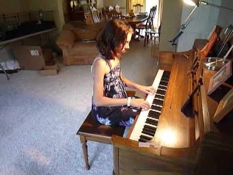 2012 Erin playing piano at home for PapPap (Dominick)