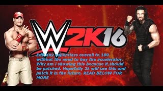 Wwe 2k16 Edit any superstars overall to 100 without accelerator