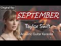 TAYLOR SWIFT: September (Earth, Wind & Fire) | Acoustic Guitar Karaoke