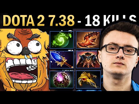 Earthshaker Gameplay Miracle with 18 Kills and Pyrrhic - Dota 7.38