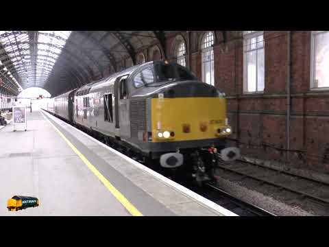 "37608 ERUPTS at Darlington Station and wakes everyone up" 03/04/19