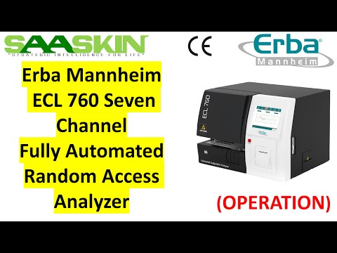 Erba Mannheim ECL 760 Seven Channel Fully Automated Random Access Analyzer| #164269 | Operation |