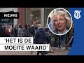 Massaal in de rij om te shoppen: 'Ik moest een half uur wachten'