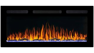 Електрокамін настінний / вбудовуваний ArtiFlame AF40WR з обігрівом і звуком горіння вогню