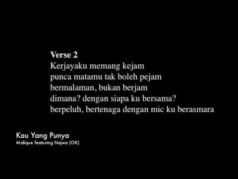 Kau Yang Punya Malique ft Najwa Karaoke