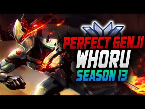 Whoru Pro Genji Gameplay! He's God! [ OVERWATCH SEASON 13 TOP 500 ]