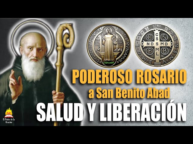Vídeo relacionado con Rosario de San Benito con cuentas de cristal negro y esmalte de San Benito en forma de corazón NR, medalla católica
