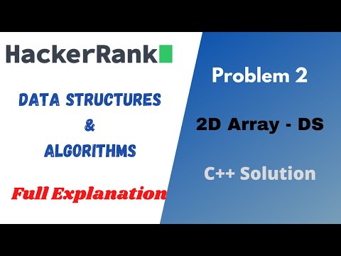 2d Array Ds Hackerrank Solution Problem Solving Data Structures Arrays C Solution