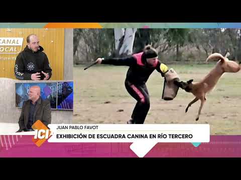 Exhibición de escuadra canina en Rio Tercero, Juan Pablo Favot