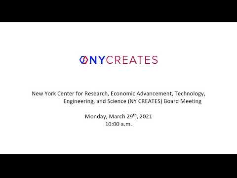 NY CREATES BOARD MEETING - 3-29-2021