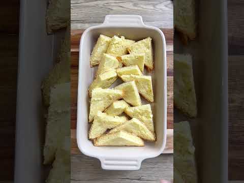 EASIEST Bread and Butter Pudding Recipe - 7 minute prep! #dessertrecipe #recipe #breadandbutter