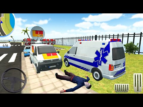 Roof Jumping Ambulance Simulator #4 Rooftop Stunts - Rescue Simulator! Android gameplay