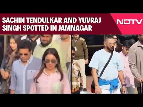 Sachin Tendulkar | Former Cricketers Sachin Tendulkar And Yuvraj Singh Arrive In Jamnagar, Gujarat