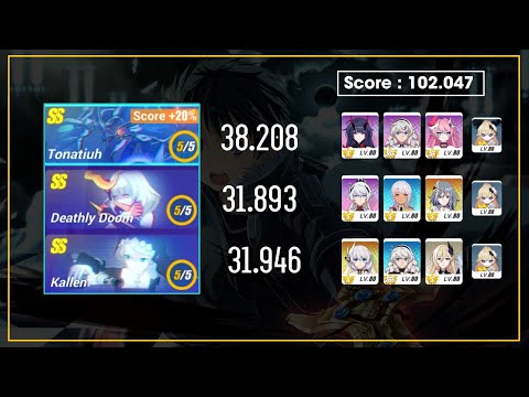 [Master] Memorial Arena Tonatiuh, Doom & Kallen 102.047 Real Run Lineup Honkai Impact 3