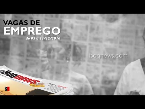 Vagas de Emprego de 05 a 11 de dezembro